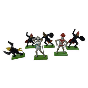 Vintage 6 pc Lot BRITAINS DEETAIL LTD. 1971 Medieval Knights Turks